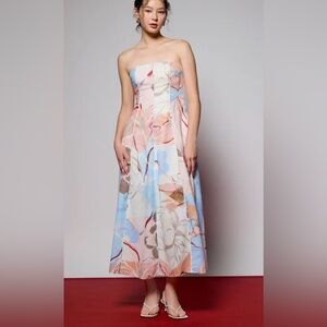 Love Bonito Strapless Printed Dress